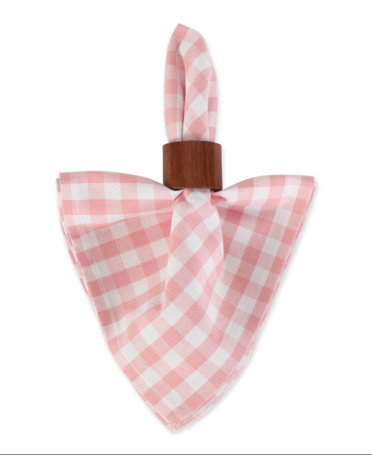 Design Imports Gingham Napkin, Set Of 6 In Pink