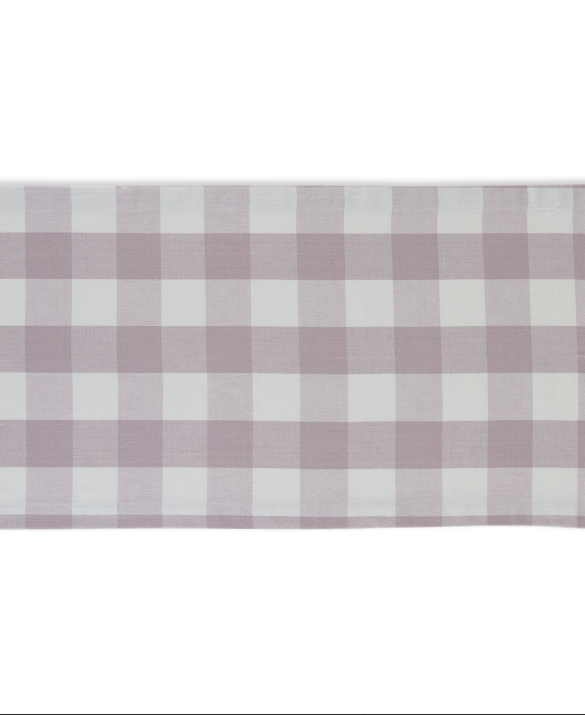 Design Imports Buffalo Check Table Runner, 14" X 72" In Dusty Lilac