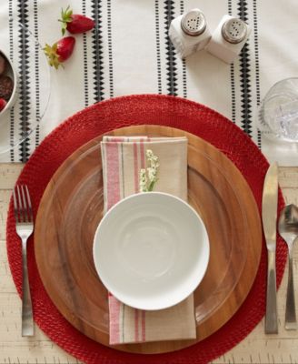 Floral Woven Round Placemat, Set of 6