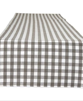 Reversible Gingham-Buffalo Table Runner, 14" x 72"