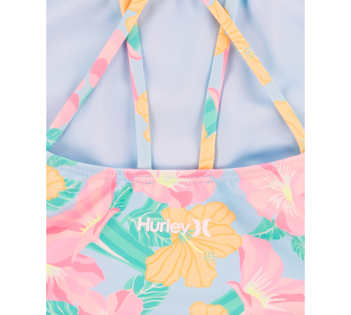 HURLEY BIG GIRLS STRAPPY ALL OVER PRINT ONE PIECE SWIMSUIT 