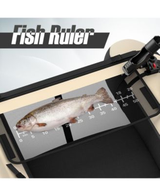 Inflatable Fishing Float Tube with Pump Storage Pockets and Fish Ruler