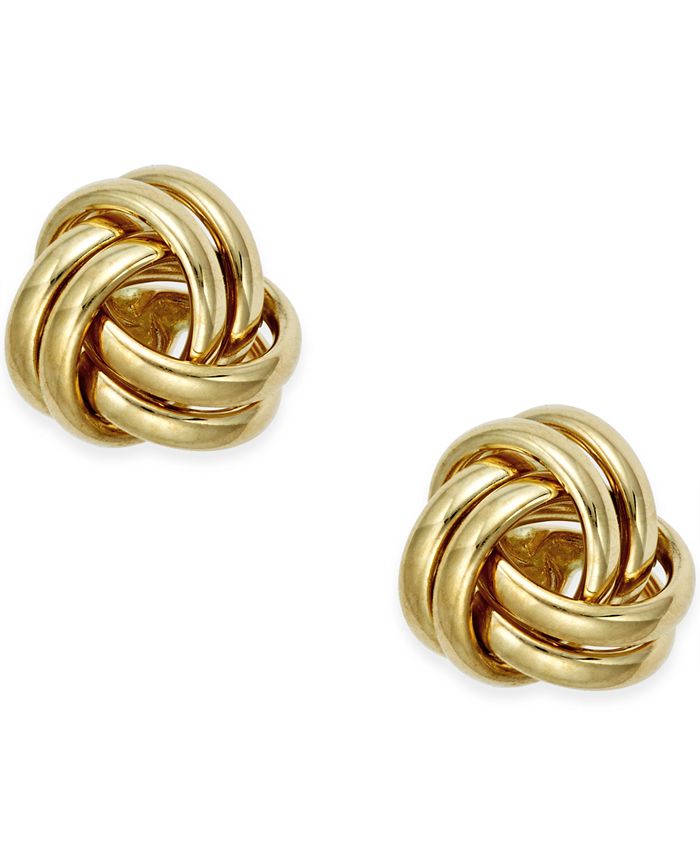 Macy's Small Love Knot Stud Earrings in 10k Gold - Macy's