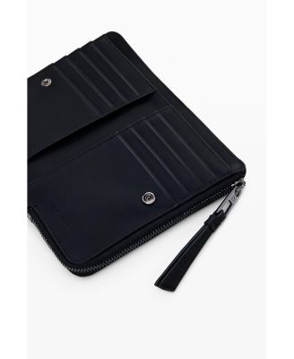 Women's Medium embroidered faux leather wallet