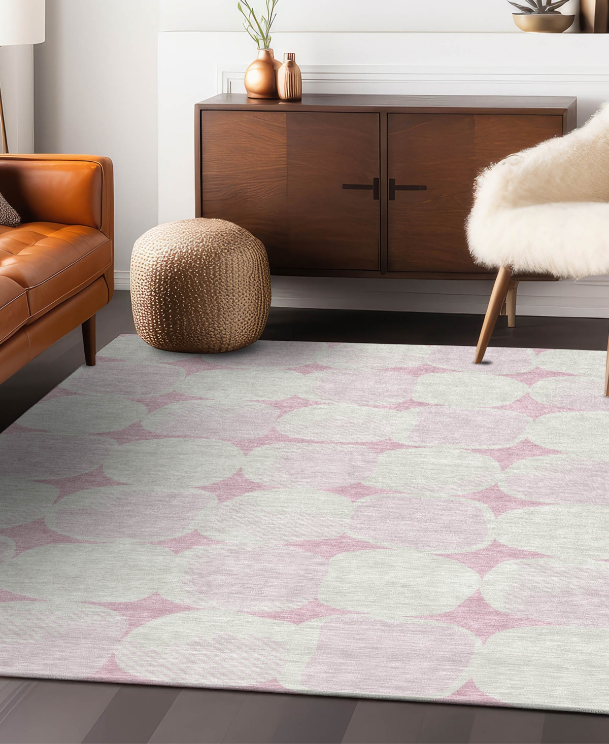 Addison Chantille Acn870 9'x12' Area Rug In Pink