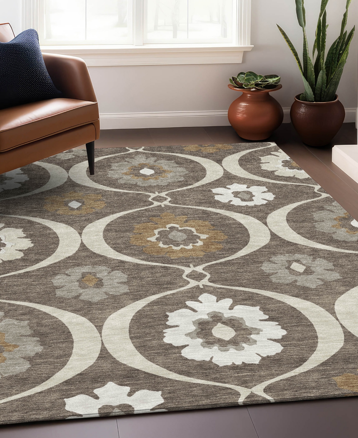 Addison Chantille Acn858 9'x12' Area Rug In Brown