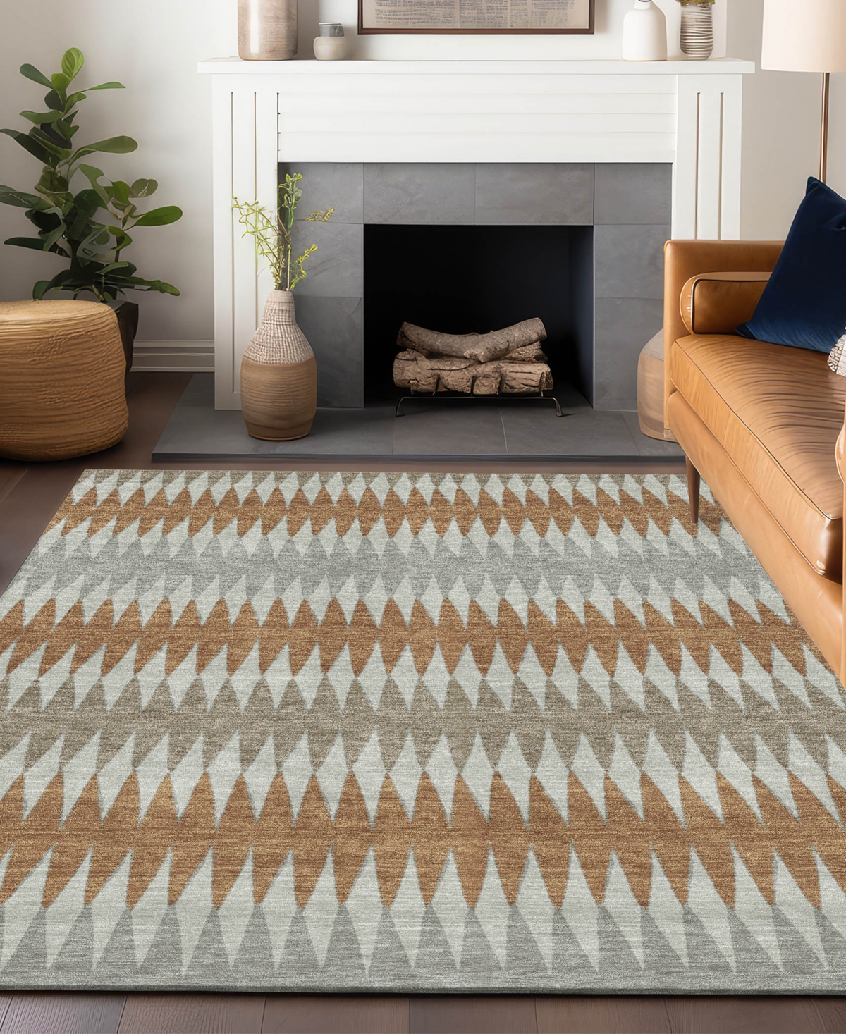 Addison Chantille Acn867 8'x10' Area Rug In Paprika