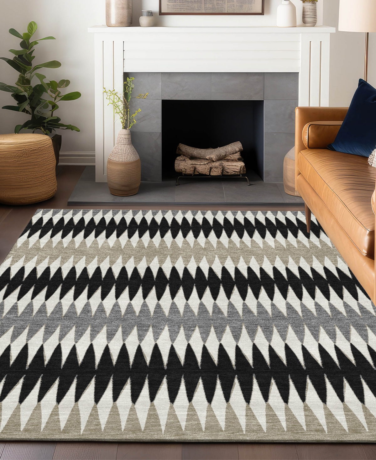 Addison Chantille Acn867 8'x10' Area Rug In Black