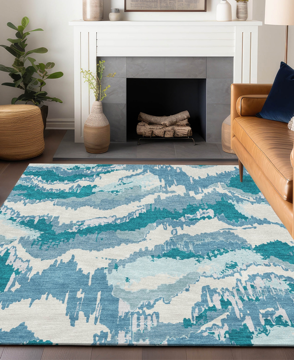Addison Chantille Acn865 8'x10' Area Rug In Teal