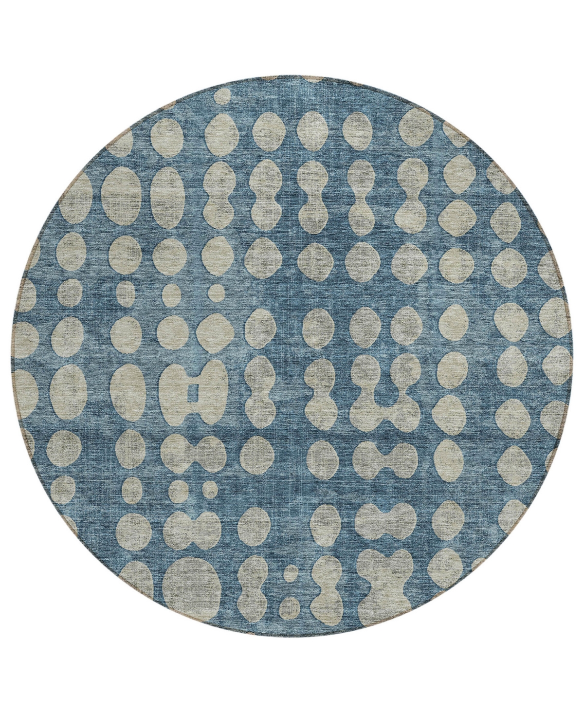 Addison Chantille Acn869 8'x8' Round Area Rug In Denim
