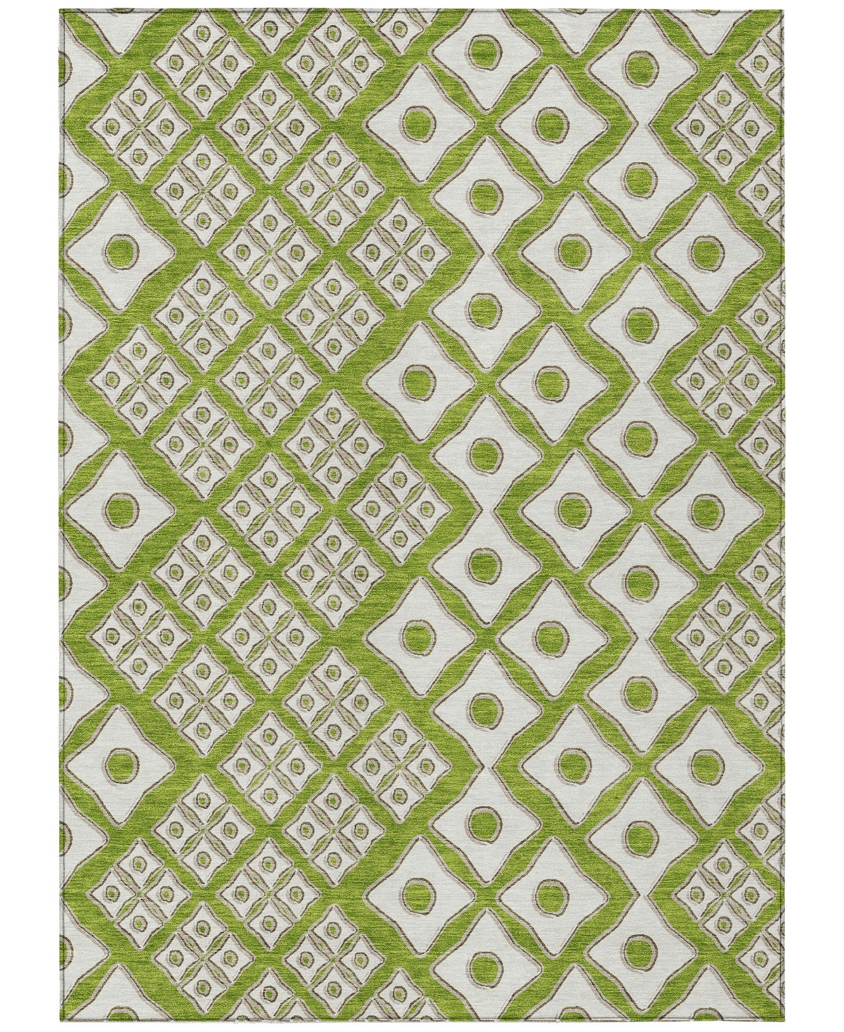 Shop Addison Chantille Machine Washable Acn866 5'x7'6" Area Rug In Lime