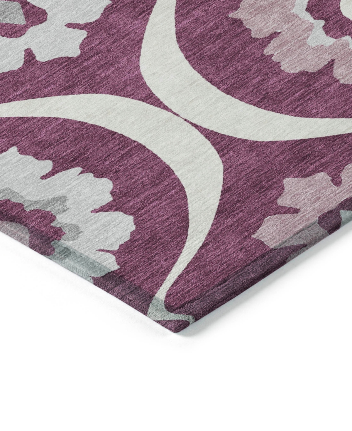 Addison Chantille Machine Washable Acn858 2'6"x3'10" Area Rug In Eggplant