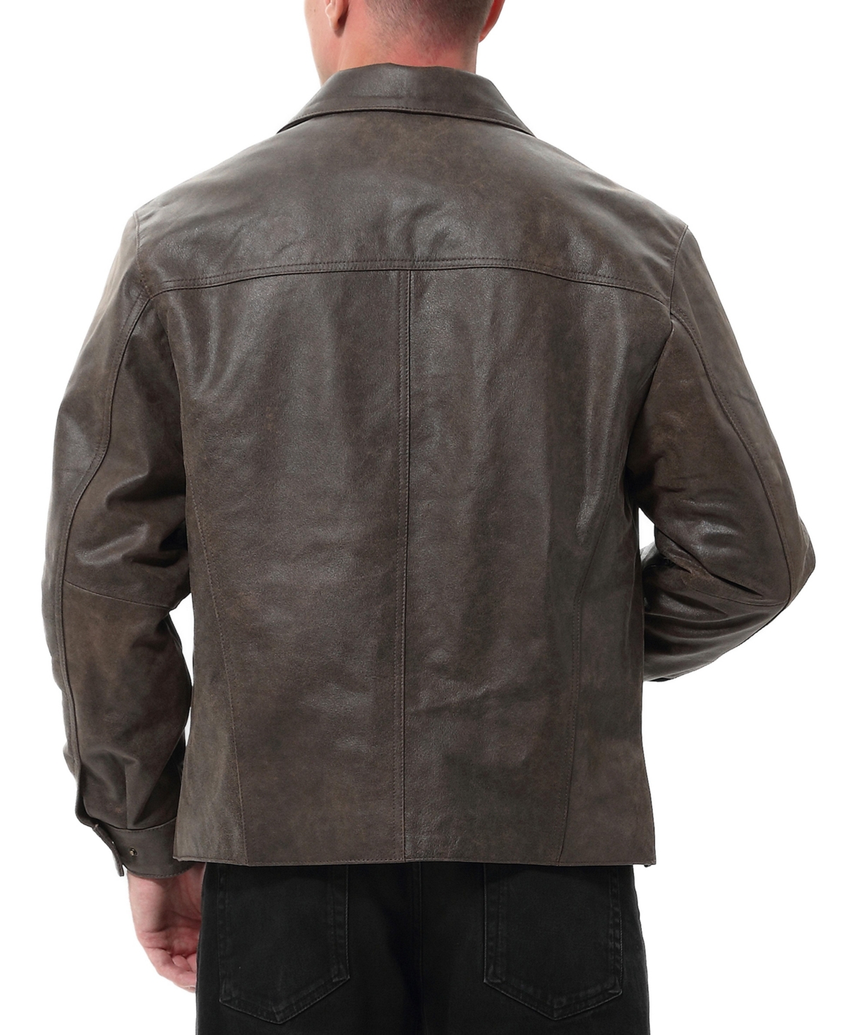 Bgsd Men David Distressed Leather Jacket