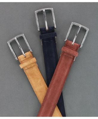 Men's Armando Italian Suede 35mm Feathered Edge Belt