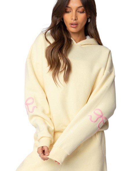 Женские Edikted Womens Bonney Bow Detail Hoodie