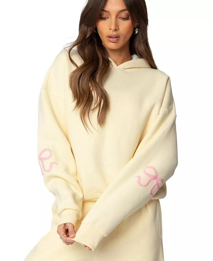 Womens Bonney Bow Detail Hoodie - thumbnail 4