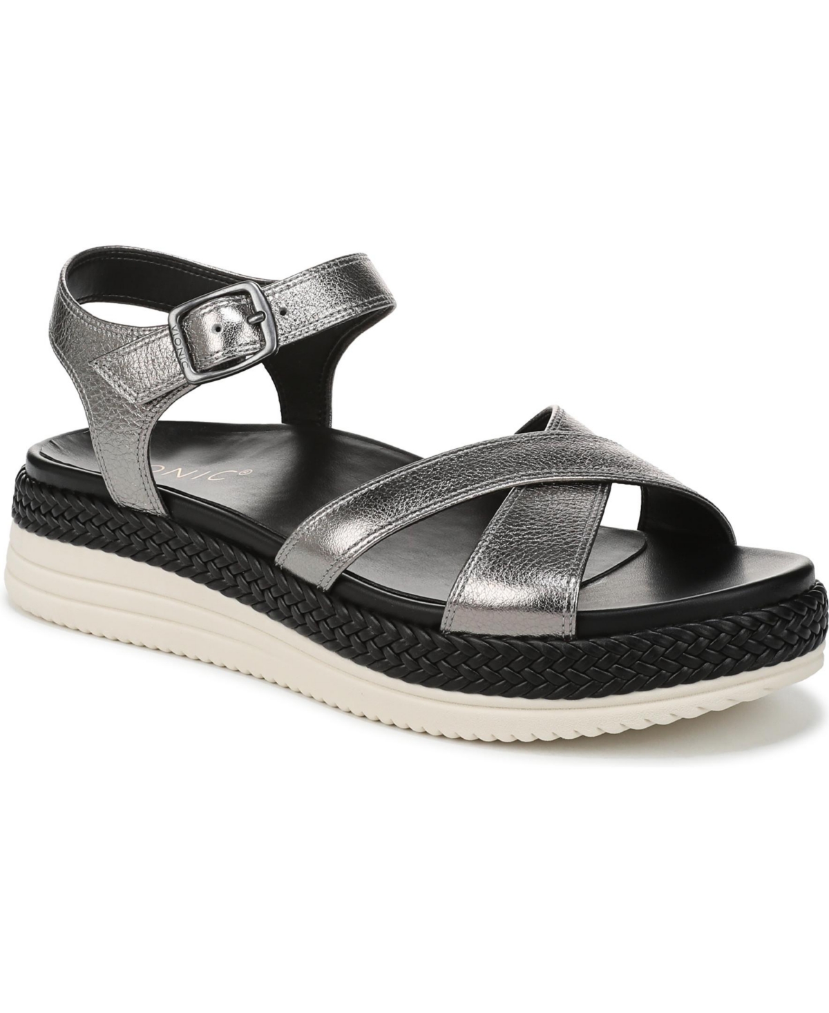 Womens Mar Strappy Sandals - Navy multi leather