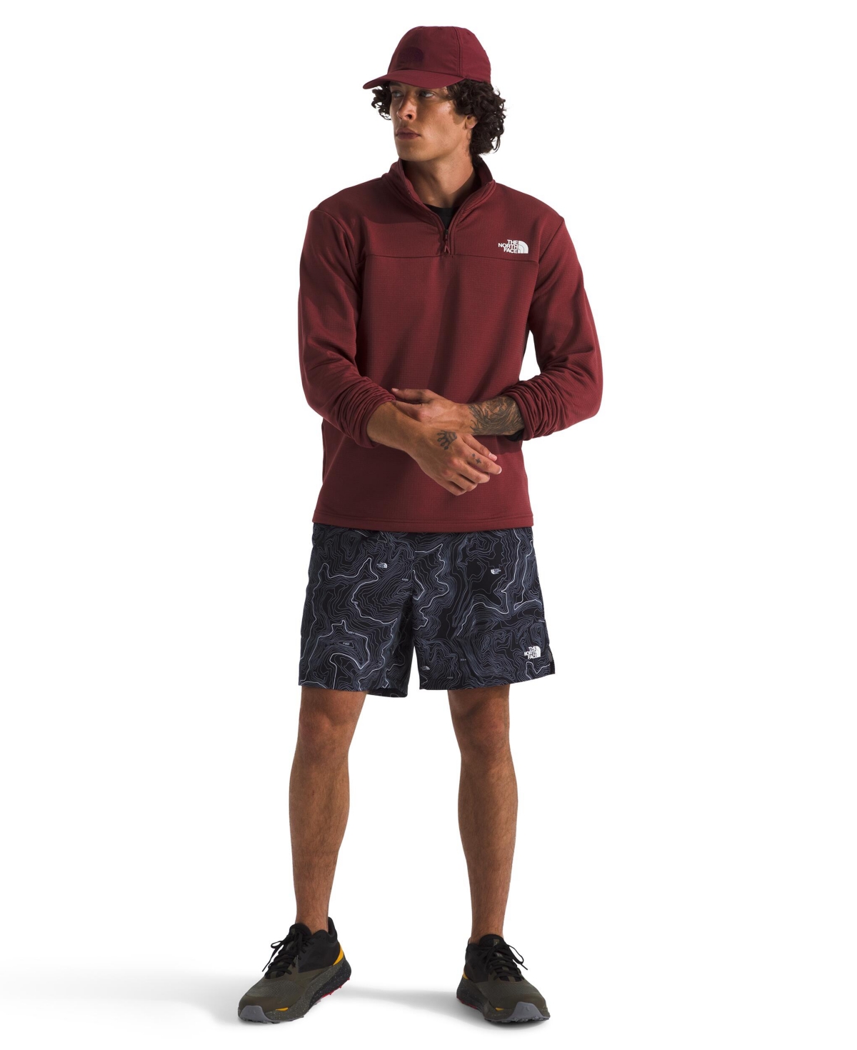 THE NORTH FACE MEN'S CEDAR TRAIL GRID FLEECE ZIP SWEATSHIRT 