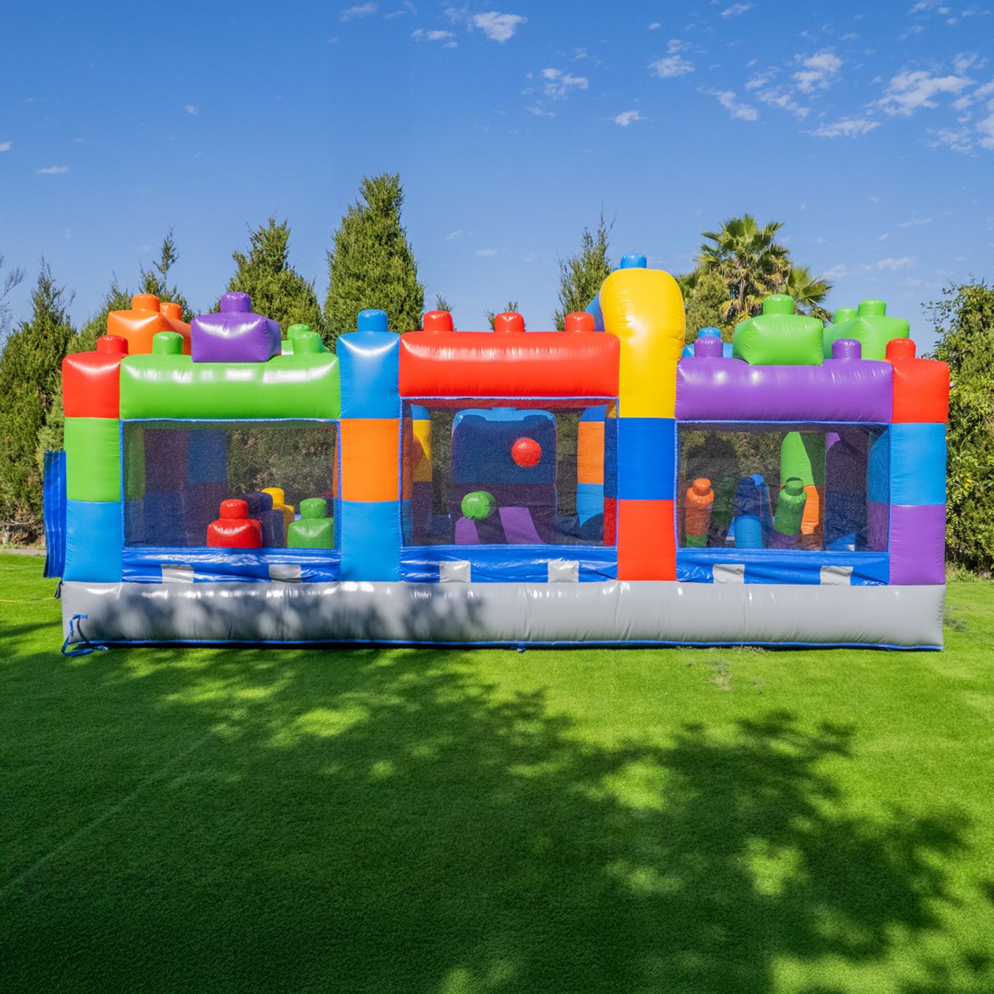 Детская игрушка HERO Kiddo Block Party 20 Ft. Vinyl Inflatable Obstacle Course, Up to 2 Users, Ages 3+ — фото 3