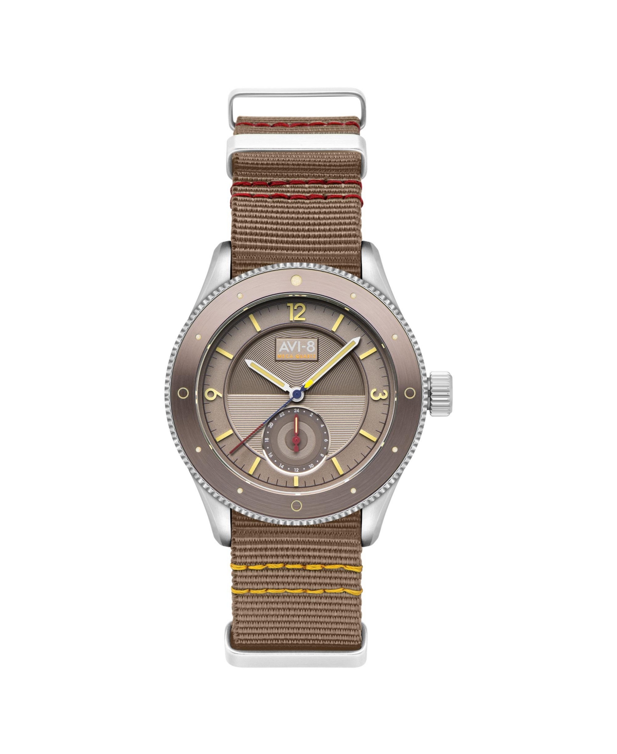 Avi-8 Men's Flyboy Airmaster Sector Meca-quartz Gray Nylon Strap Watch, 40mm In Gray