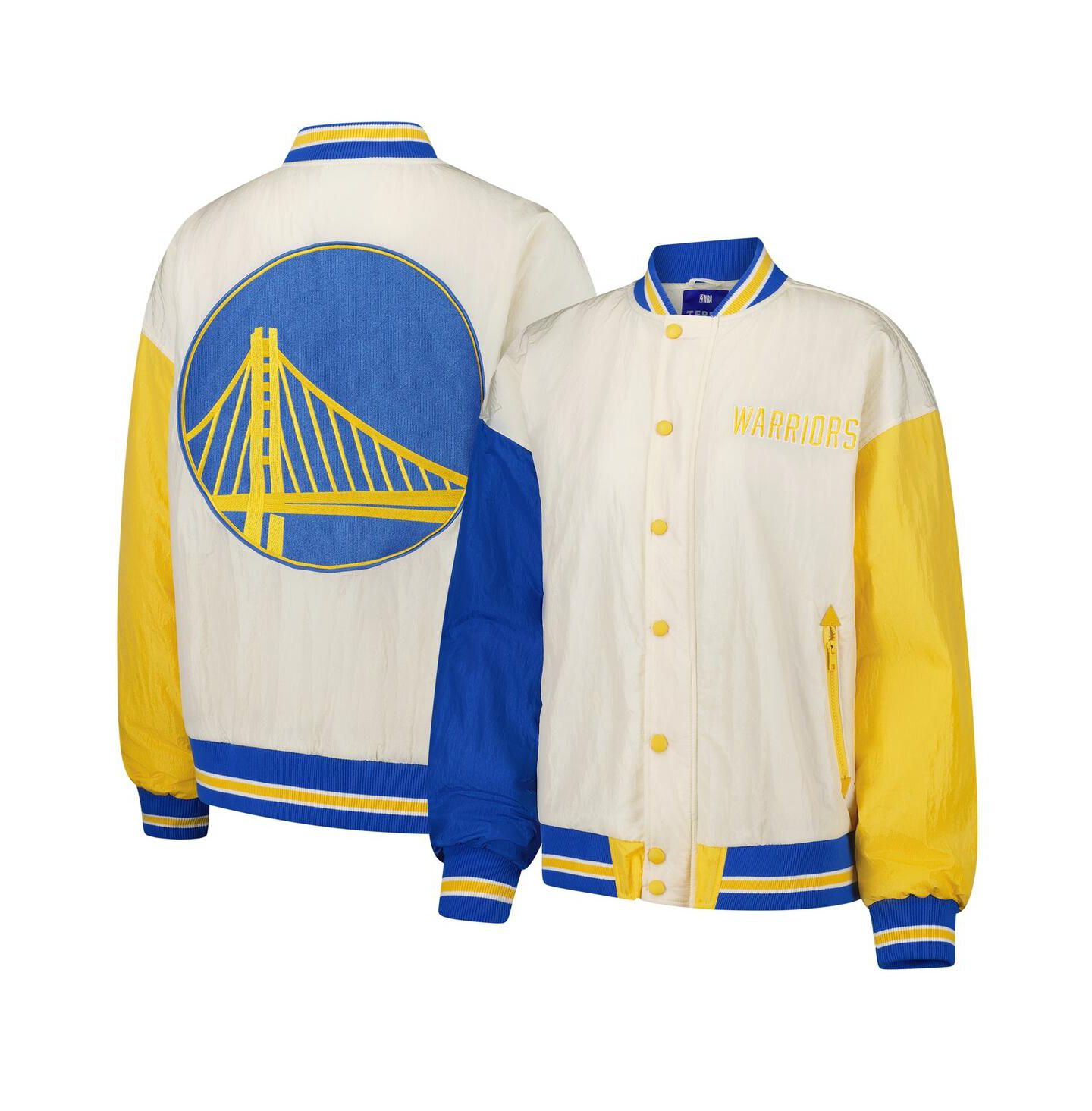 Женская куртка Terez White Golden State Warriors Full-Snap Bomber — фото 1