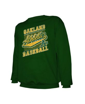 Men's Green Oakland Athletics Pullover Sweatshirt