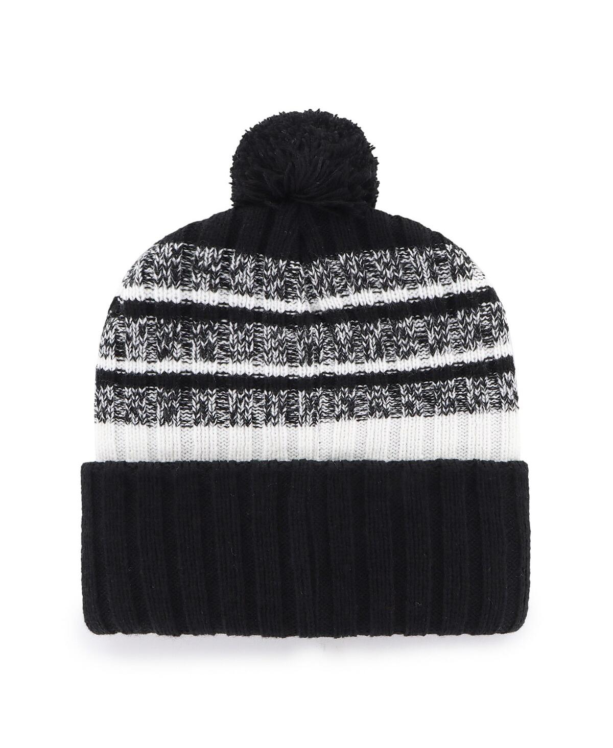 47 Brand Men's Black Baltimore Ravens Tavern Cuffed With Pom Knit Hat In Black