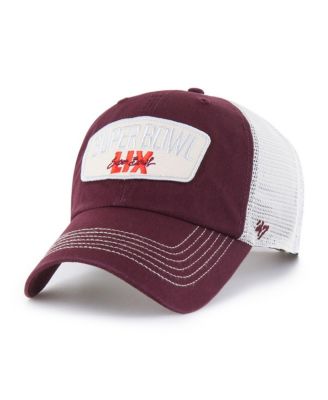 '47 Brand - Men'sMaroon Super Bowl LIX Carver Clean Up Adjustable Hat
