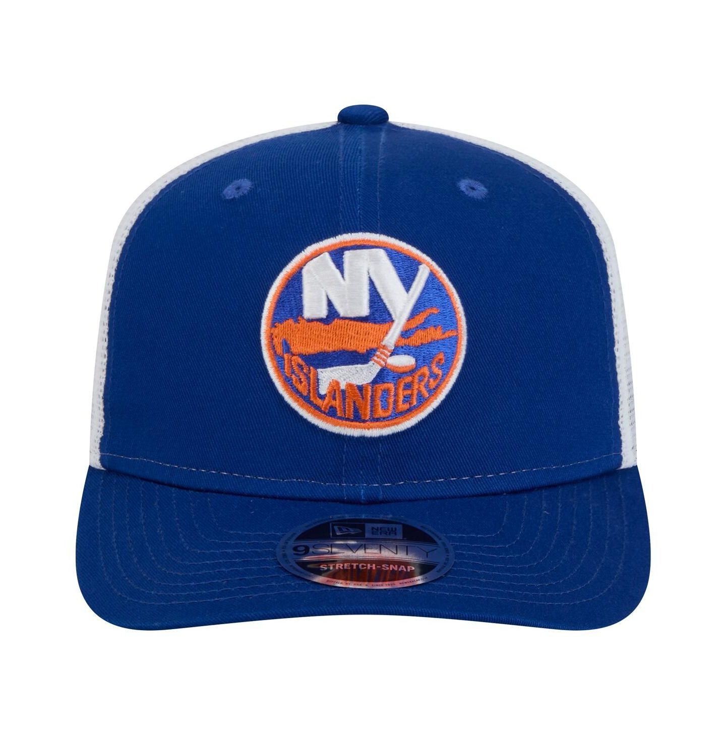 Мужская кепка New Era Royal/White New York Islanders Core Trucker 9SEVENTY Stretch-Snap Hat — фото 3