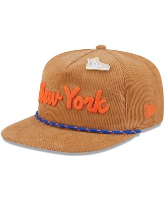 New Era - Men's Tan New York Knicks Victory Grove Corduroy Sneaker Pin Golfer Adjustable Hat