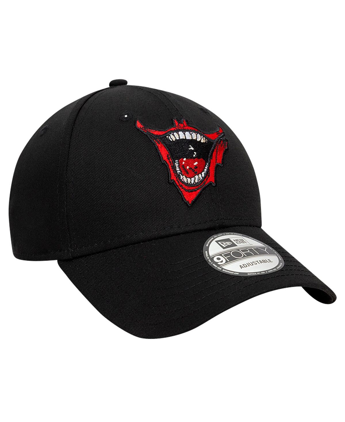 NEW ERA MEN'S BLACK JOKER LAUGHING SMILE 9FORTY ADJUSTABLE HAT 