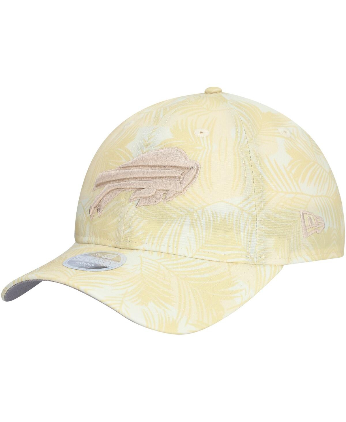New Era Women's Cream Buffalo Bills Frond 9twenty Adjustable Hat In Cream