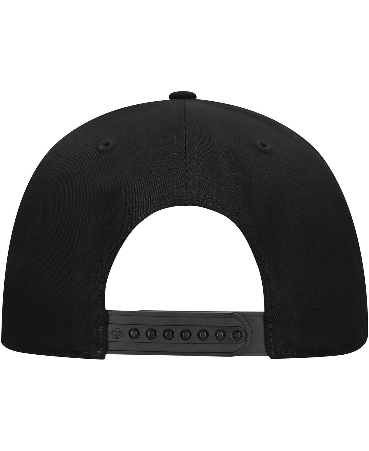 47 Brand Men's Black Utah Jazz Core Logo Hitch Adjustable Hat In Black