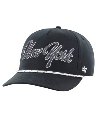 Men's Black New York Jets Overhand Speckle Hitch Adjustable Hat