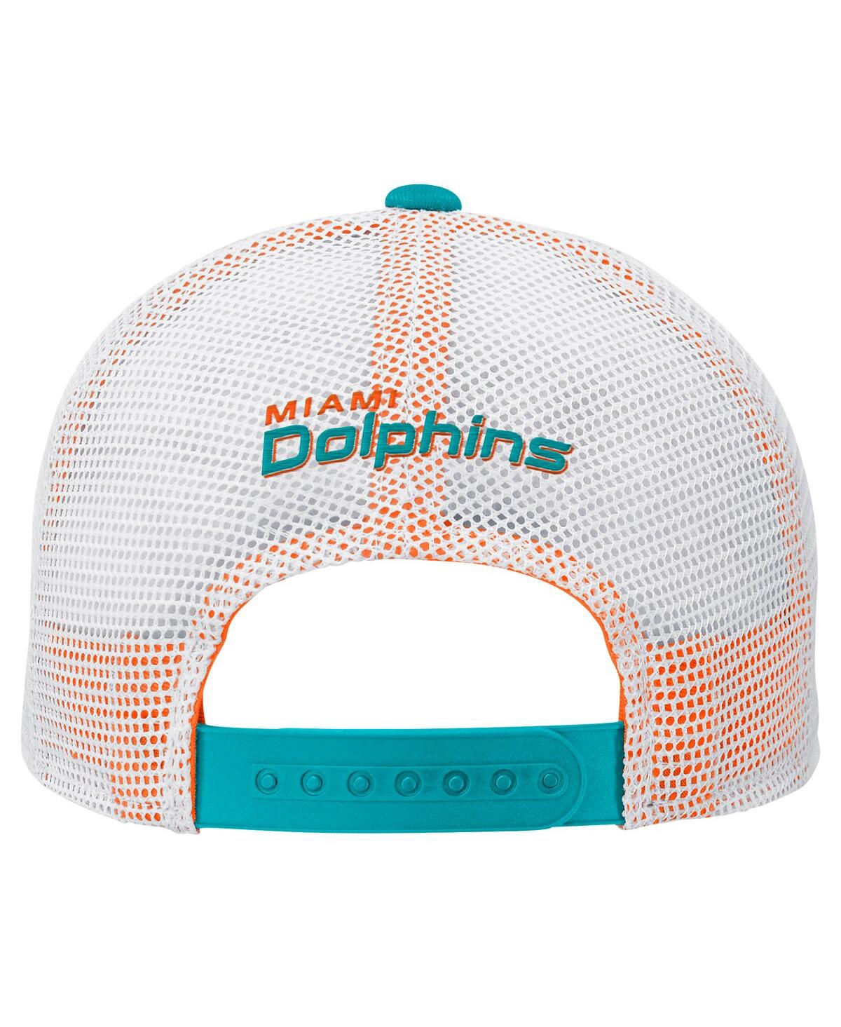 Outerstuff Preschool Aqua Miami Dolphins Core Lockup Trucker Adjustable Hat In Aqua
