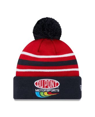 New Era - Men's Navy Jeff Gordon DuPont Cuffed Knit Hat with Pom