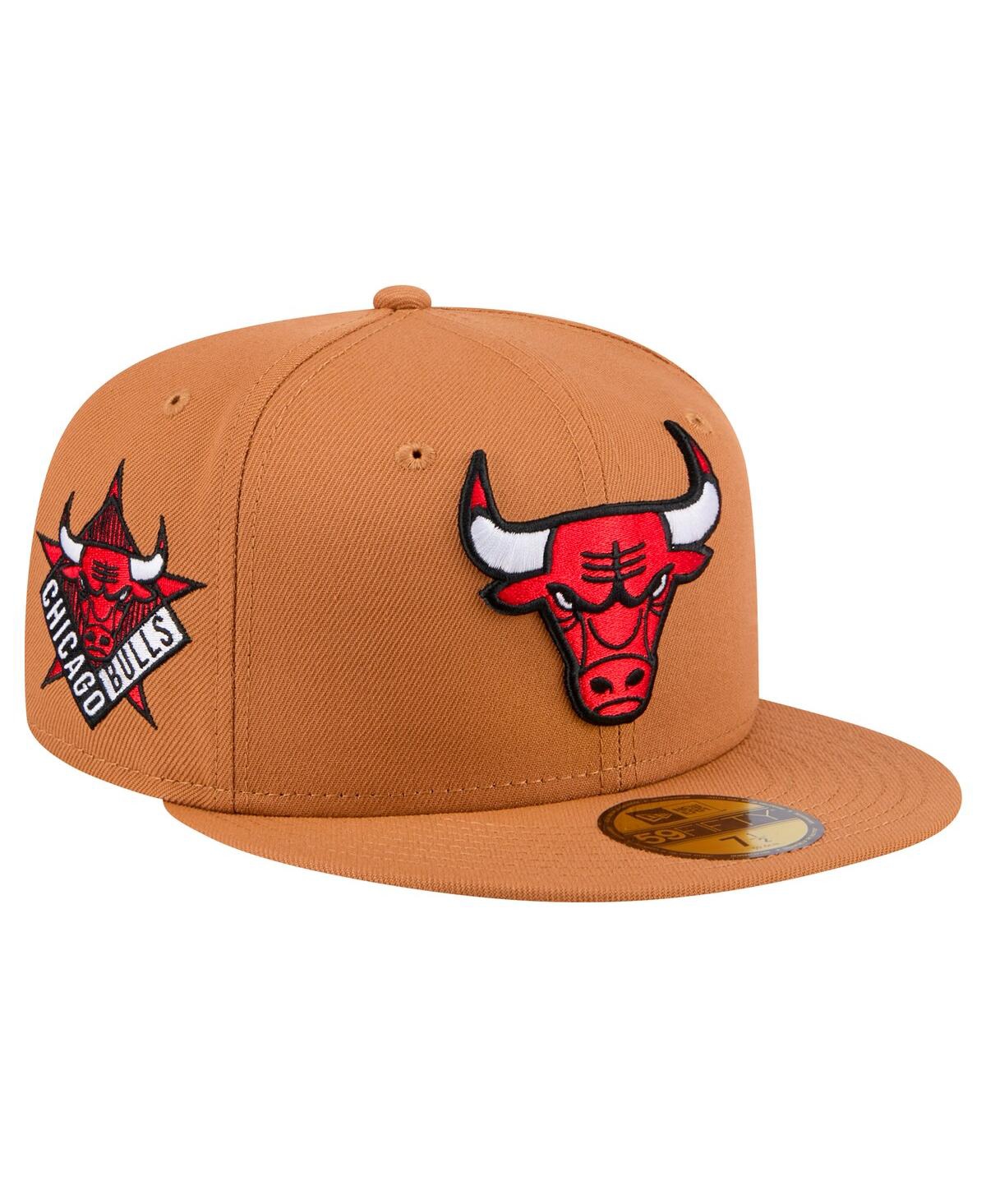 Shop New Era Men's Tan Chicago Bulls Color Pack 59fifty Fitted Hat