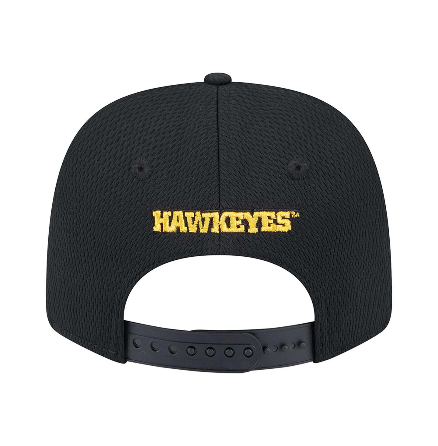 Мужской головной убор New Era Black Iowa Hawkeyes Coolera 9SEVENTY Rope Stretch-Snap Hat — фото 3