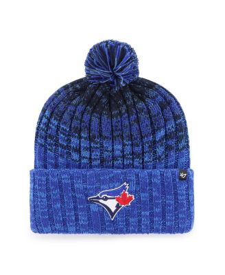 '47 Brand - Big Boys and Girls Royal Toronto Blue Jays Cascade Cuffed Knit Hat with Pom