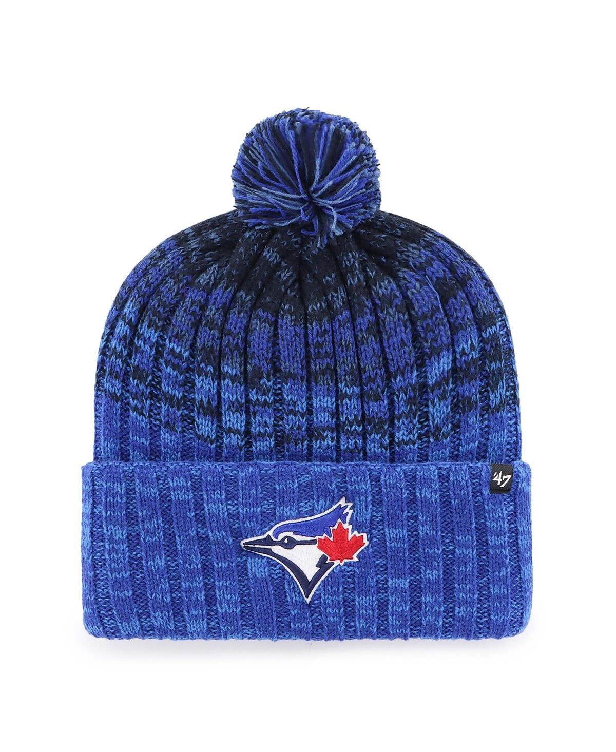 47 Brand Big Boys And Girls Royal Toronto Blue Jays Cascade Cuffed With Pom Knit Hat In Royal