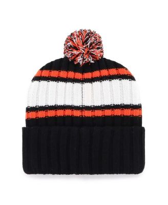 Men's Black San Francisco Giants Plateau Cuffed with Pom Knit Hat