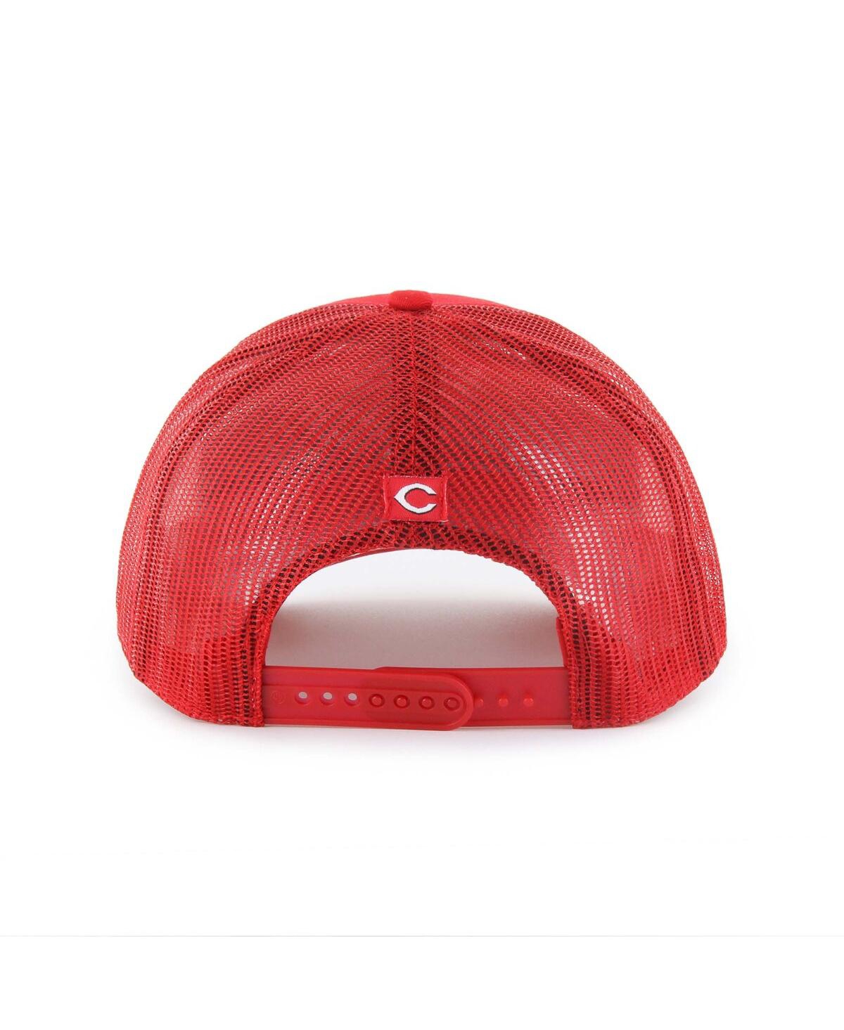 47 Brand Men's Red Cincinnati Reds Garner Trucker Adjustable Hat In Red