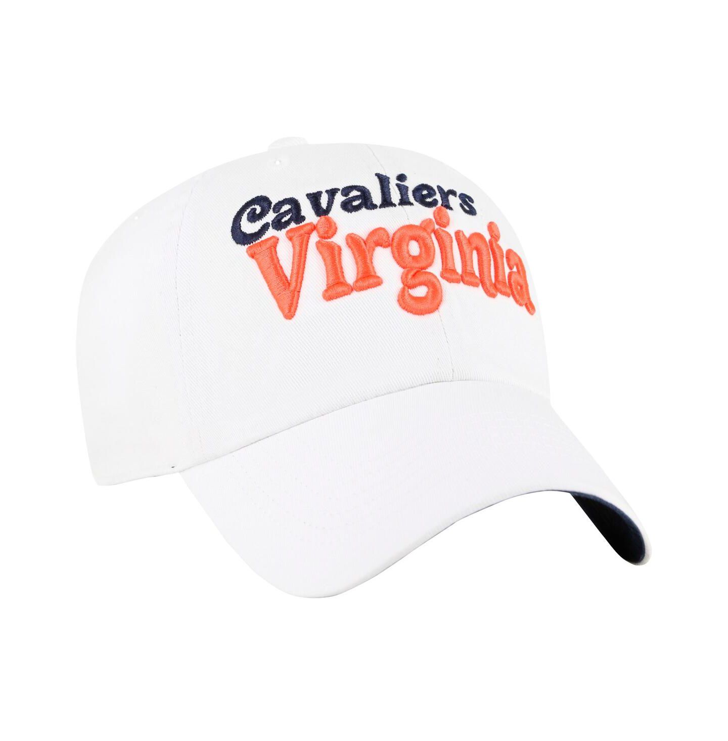 Женская кепка '47 Brand White Virginia Cavaliers Pensacola Clean Up Adjustable Hat — фото 4