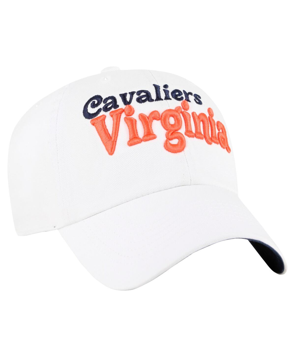 47 Brand Women's White Virginia Cavaliers Pensacola Clean Up Adjustable Hat In White