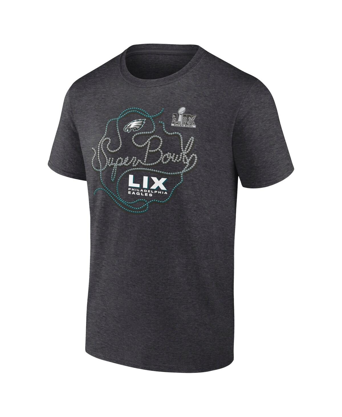 Fanatics Men's Heather Charcoal Philadelphia Eagles Super Bowl Lix Big Tall Local T-shirt In Heather Charcoal