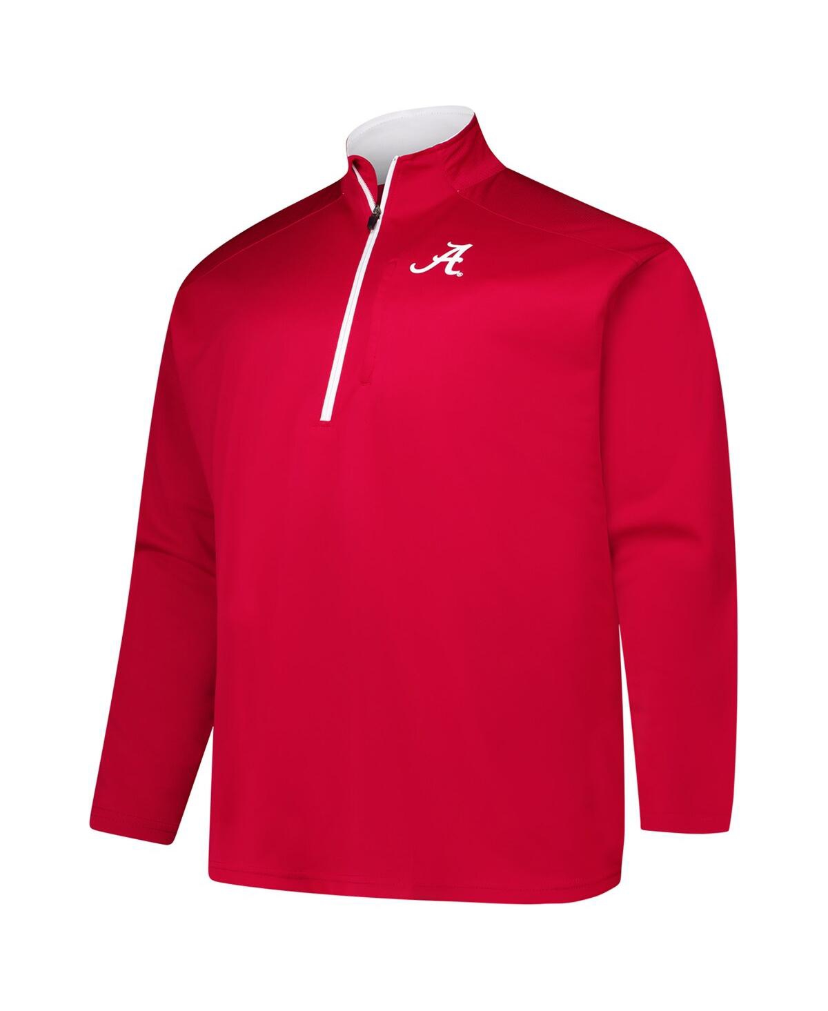 Fanatics Men's Cardinal Usc Trojans Big Tall Defender Quarter-zip Top In Crimson