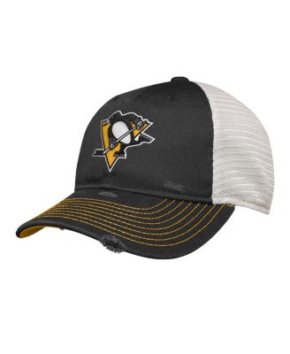Outerstuff - Big Boys and Girls Black Pittsburgh Penguins Slouch Trucker Adjustable Hat