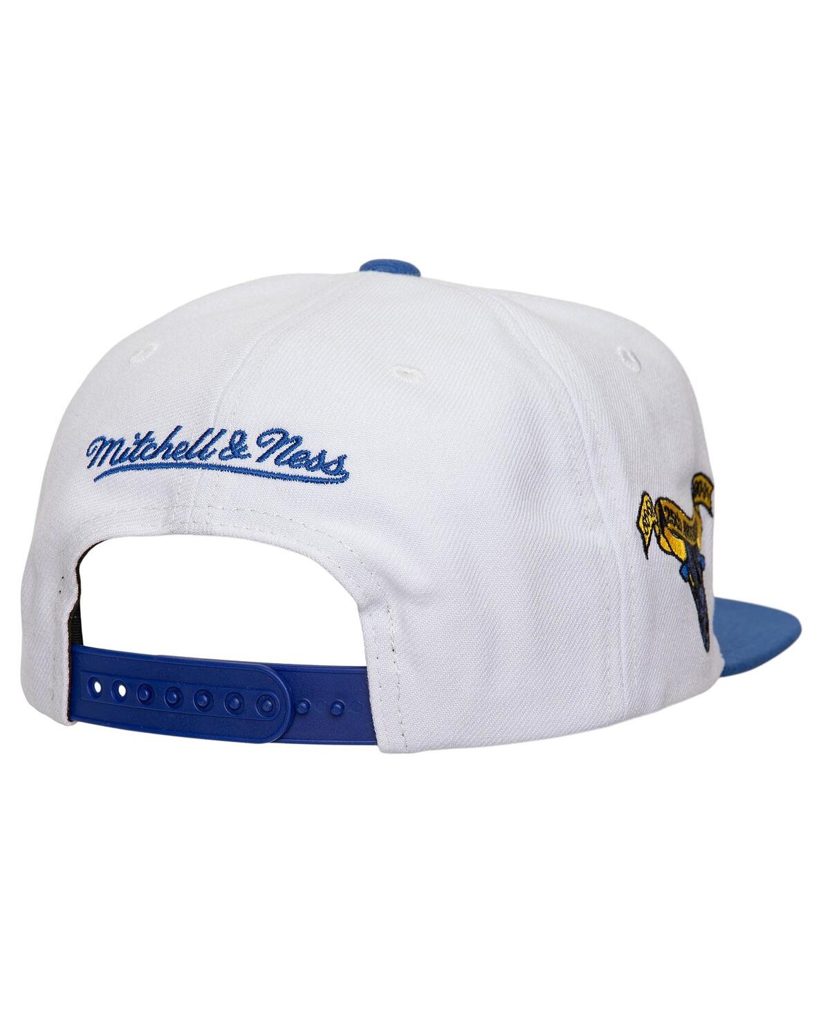 Mitchell & Ness Men's White/Blue Chicago Bulls Core V Snapback Hat