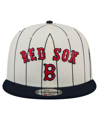 Men's White Boston Red Sox Jersey Pinstripe 9FIFTY Snapback Hat