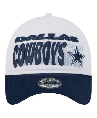 Preschool White/Navy Dallas Cowboys Team Printed A Frame 9FORTY Adjustable Hat